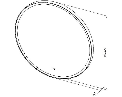 Зеркало Aquanet Тренд 90 316646 с подсветкой с сенсорным выключателем и подогревом