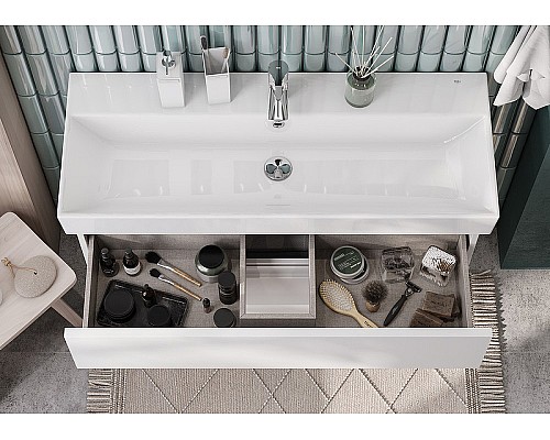 Тумба под раковину Roca Oleta 100 A857641806 подвесная Белый глянец