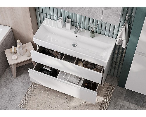 Тумба под раковину Roca Oleta 100 A857641806 подвесная Белый глянец