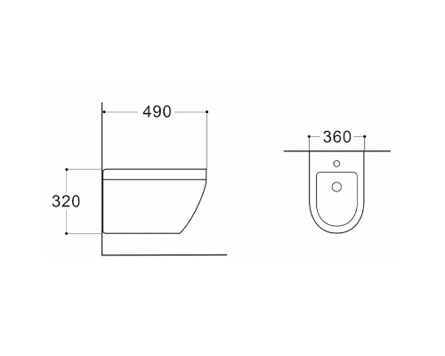 Биде Aquatek Лея AQ1099-00 подвесное Белое
