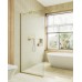 Душевая перегородка Maybah Glass MGD-706-3у 690x1950 в узком профиле Золото стекло сатиновое