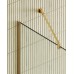 Душевая перегородка Maybah Glass MGD-706-3у 690x1950 в узком профиле Золото стекло сатиновое