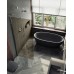 Душевая перегородка Maybah Glass 1090x1950 в широком профиле Хром матовый стекло бронзовое