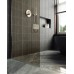 Душевая перегородка Maybah Glass 1090x1950 в широком профиле Хром матовый стекло бронзовое