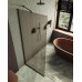 Душевая перегородка Maybah Glass 1090x1950 в узком профиле Черный стекло бронзовое матовое