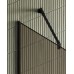 Душевая перегородка Maybah Glass 1090x1950 в узком профиле Черный стекло бронзовое матовое
