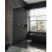 Душевая перегородка Maybah Glass 1090x1950 в узком профиле Хром матовый стекло графитовое матовое