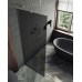 Душевая перегородка Maybah Glass 1090x1950 в узком профиле Хром матовый стекло графитовое матовое