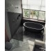 Душевая перегородка Maybah Glass 1090x1950 в узком профиле Хром матовый стекло графитовое матовое