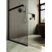 Душевая перегородка Maybah Glass 1090x1950 в узком профиле Черный стекло бронзовое матовое