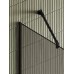 Душевая перегородка Maybah Glass 1090x1950 в узком профиле Черный стекло бронзовое матовое