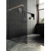 Душевая перегородка Maybah Glass 1090x1950 в узком профиле Хром матовый стекло графитовое матовое