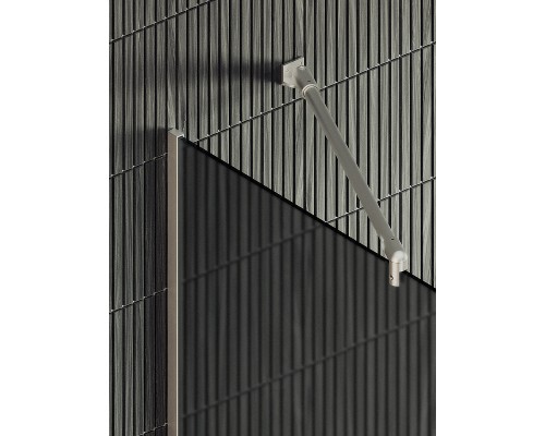 Душевая перегородка Maybah Glass 1090x1950 в узком профиле Хром матовый стекло графитовое матовое