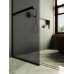 Душевая перегородка Maybah Glass 1090x1950 в узком профиле Черный стекло графитовое матовое
