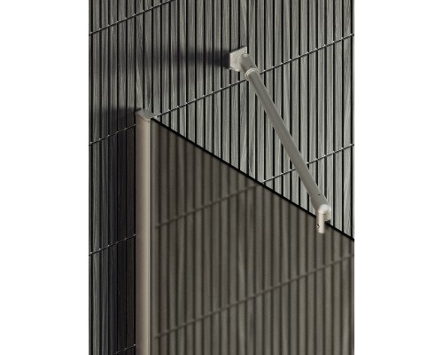 Душевая перегородка Maybah Glass 1090x1950 в широком профиле Хром матовый стекло бронзовое матовое