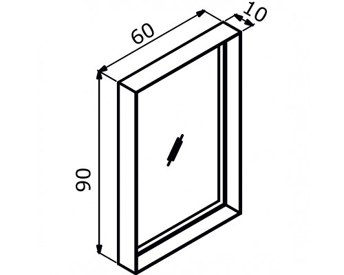 Зеркало Orka Craft 60x90 3000325 с подсветкой Антрацит матовый