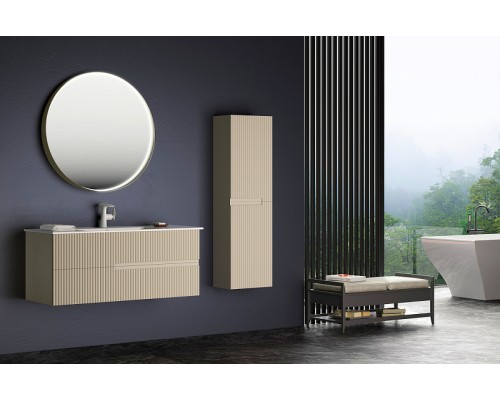 Зеркало Orka Moonlight 75x75 3001336 с подсветкой Бежевое матовое