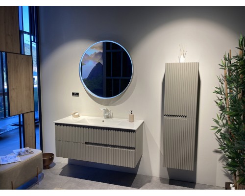 Зеркало Orka Moonlight 75x75 3001336 с подсветкой Бежевое матовое