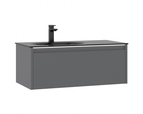 Тумба с раковиной Orka Lisbon 90 5001430 подвесная Серая матовая