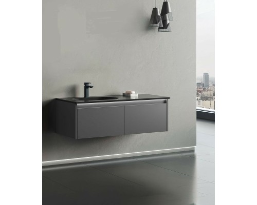 Тумба с раковиной Orka Lisbon 90 5001430 подвесная Серая матовая