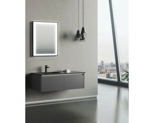 Тумба с раковиной Orka Lisbon 90 5001430 подвесная Серая матовая