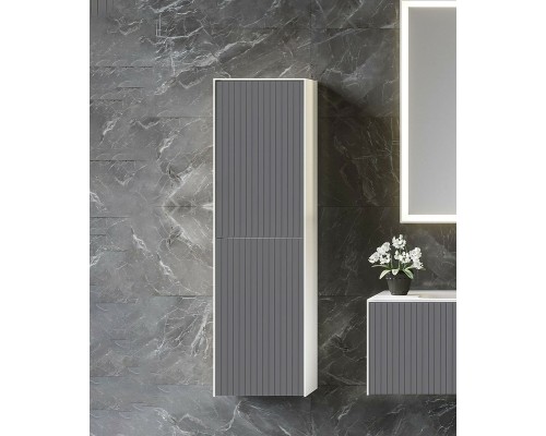 Шкаф пенал Orka Cube 40 3000365 подвесной Антрацит матовый Белый