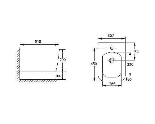 Биде Allen Brau Liberty 2 4.33010.21 подвесное Белое матовое