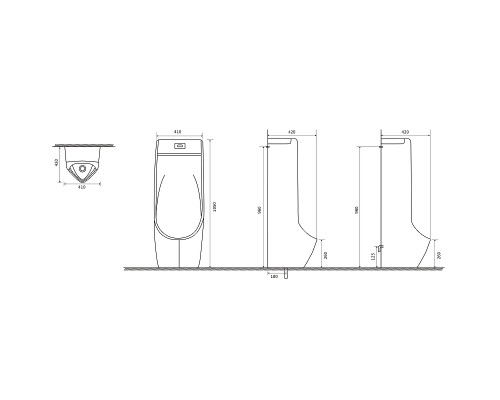 Писсуар SantiLine SL-6005 Белый