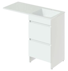 Тумба под раковину Orange Sistema 110 ST-50TUW Белая глянцевая