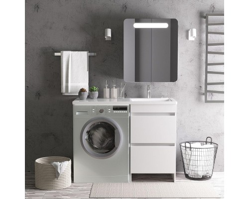 Тумба под раковину Orange Sistema 110 ST-50TUW Белая глянцевая