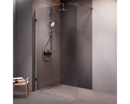 Душевая перегородка AM.PM X-Joy 120 W94WI-120-F1-MTE профиль Хром матовый стекло прозрачное