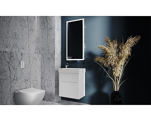 Тумба под раковину Jorno Folk 55 Folk.01.55/P/W/JR подвесная Белая