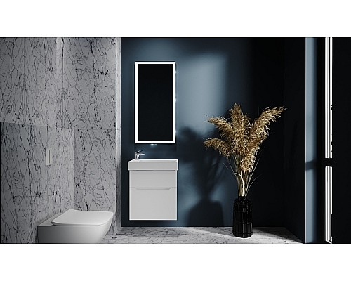 Тумба под раковину Jorno Folk 55 Folk.01.55/P/W/JR подвесная Белая