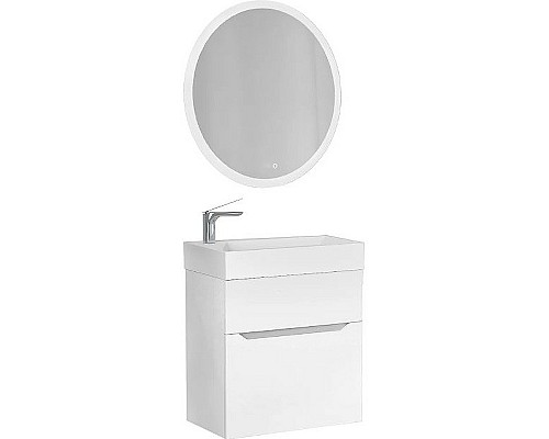 Тумба под раковину Jorno Folk 55 Folk.01.55/P/W/JR подвесная Белая