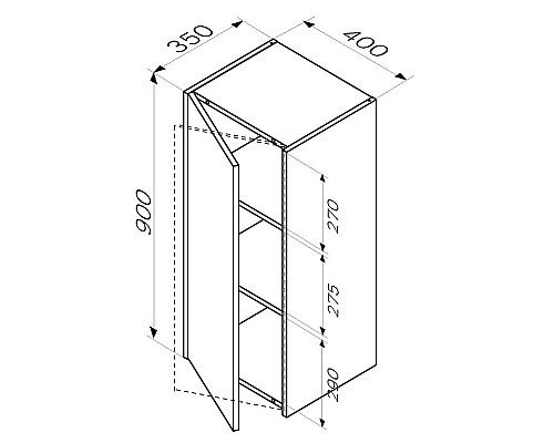 Подвесной шкаф AM.PM Func 40 M8FCH04029WM Белый матовый