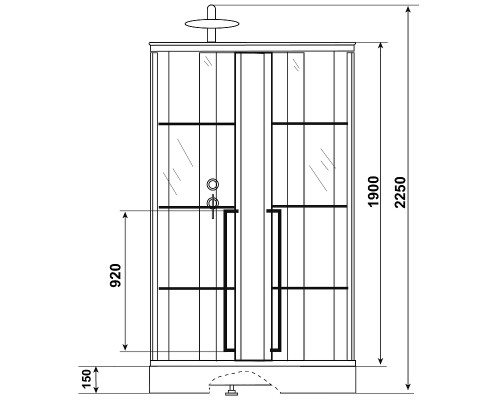 Душевая кабина Niagara Standart 100x80 L без гидромассажа