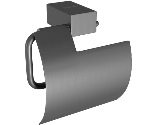 Держатель туалетной бумаги Lemark Smooth Line 9726012 с крышкой Графит
