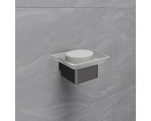 Мыльница Lemark Smooth Line Графит