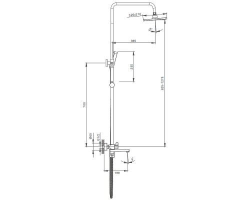 Душевая система Splenka S02.24 Хром