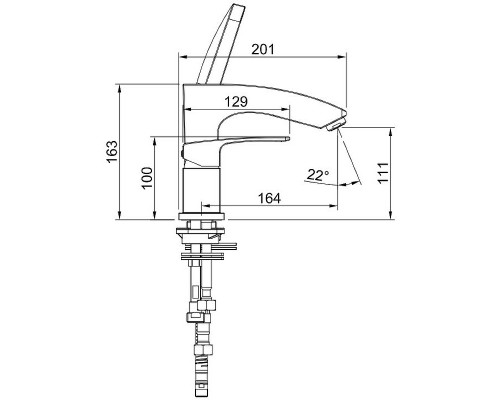 Смеситель на борт ванны Raglo R01.31 Хром