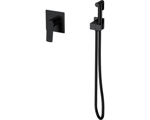 Гигиенический душ со смесителем Splenka S30.53.06 Черный матовый