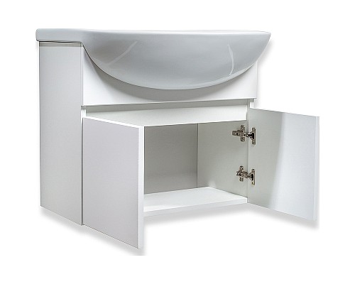 Тумба под раковину Runo Лада 60 00-00001368 подвесная Белая