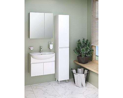 Тумба под раковину Runo Лада 60 00-00001368 подвесная Белая