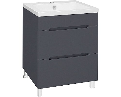 Тумба под раковину Runo Парма 60 00-00001454 Графит