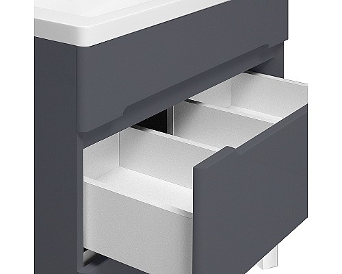 Тумба под раковину Runo Парма 60 00-00001454 Графит