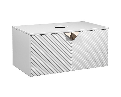 Тумба под раковину Runo Андорра 85 00-00002019 подвесная Белая