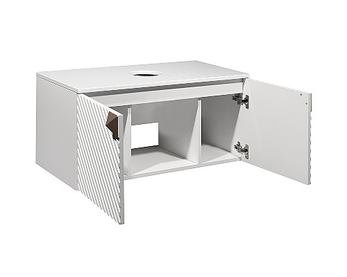 Тумба под раковину Runo Андорра 85 00-00002019 подвесная Белая