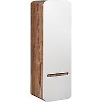 Шкаф пенал Runo Ницца 35 R 00-00002130 подвесной Темное дерево Белый