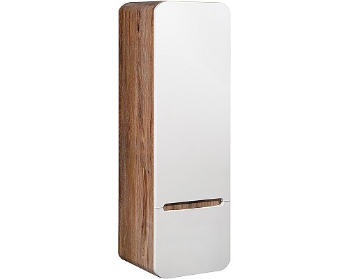 Шкаф пенал Runo Ницца 35 R 00-00002130 подвесной Темное дерево Белый