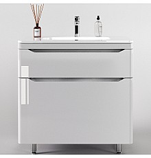 Тумба под раковину Style Line Марелла 80 Люкс Plus СС-00002402 Белый глянец антискрейтч